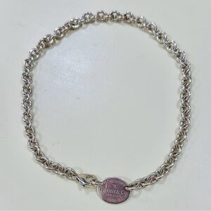 Tiffany & Co. Iconic Oval Return to Tiffany Tag Choker 16”